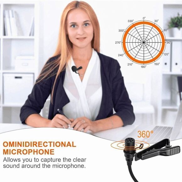 NWT Comica Audio SIG.LAV V05 MI Omnidirectional Lavalier Microphone with Gain an - Picture 9 of 13